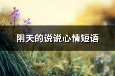 ​阴天的说说心情短语(通用96句)